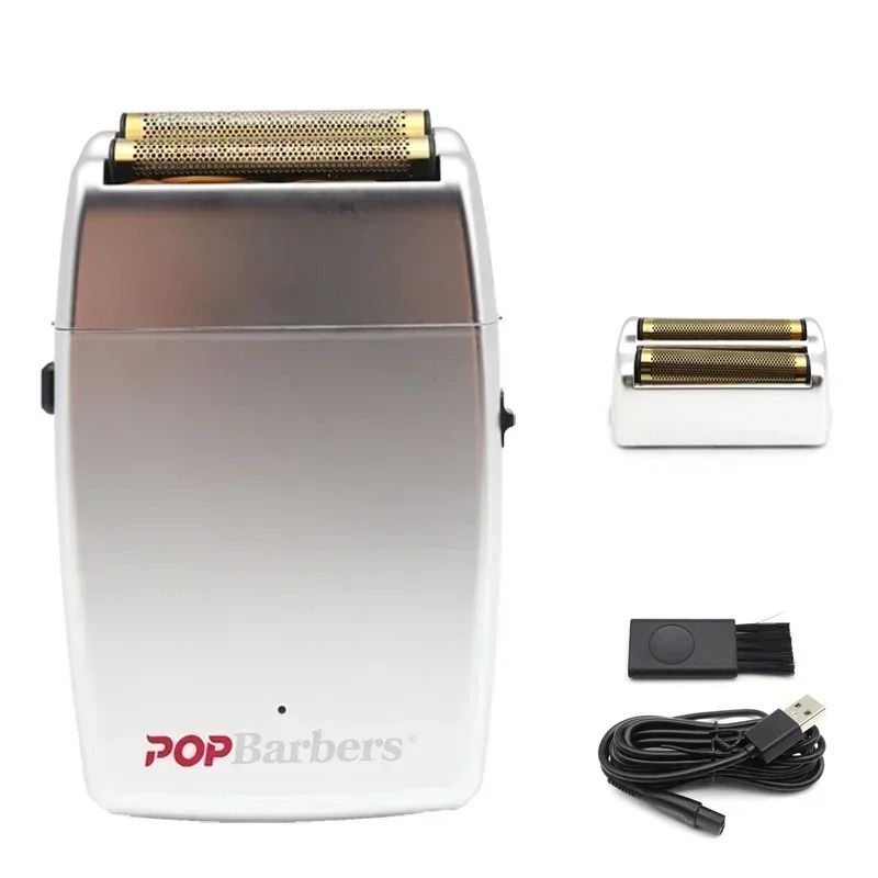 Professional Electric Beard Trimmer Double Foil Shaver with USB Charging