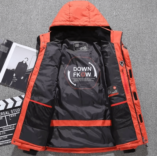 Mens Thermal Ski Suit Set Waterproof Down Jacket & Snowboard Bib Pants