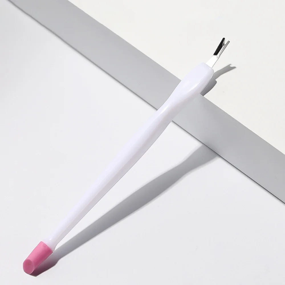 Nail Cuticle Pushers Dual Head Silicone, Dead Skin Fork Remover Steel, Nail Art Fork Trimmer Manicure Tools