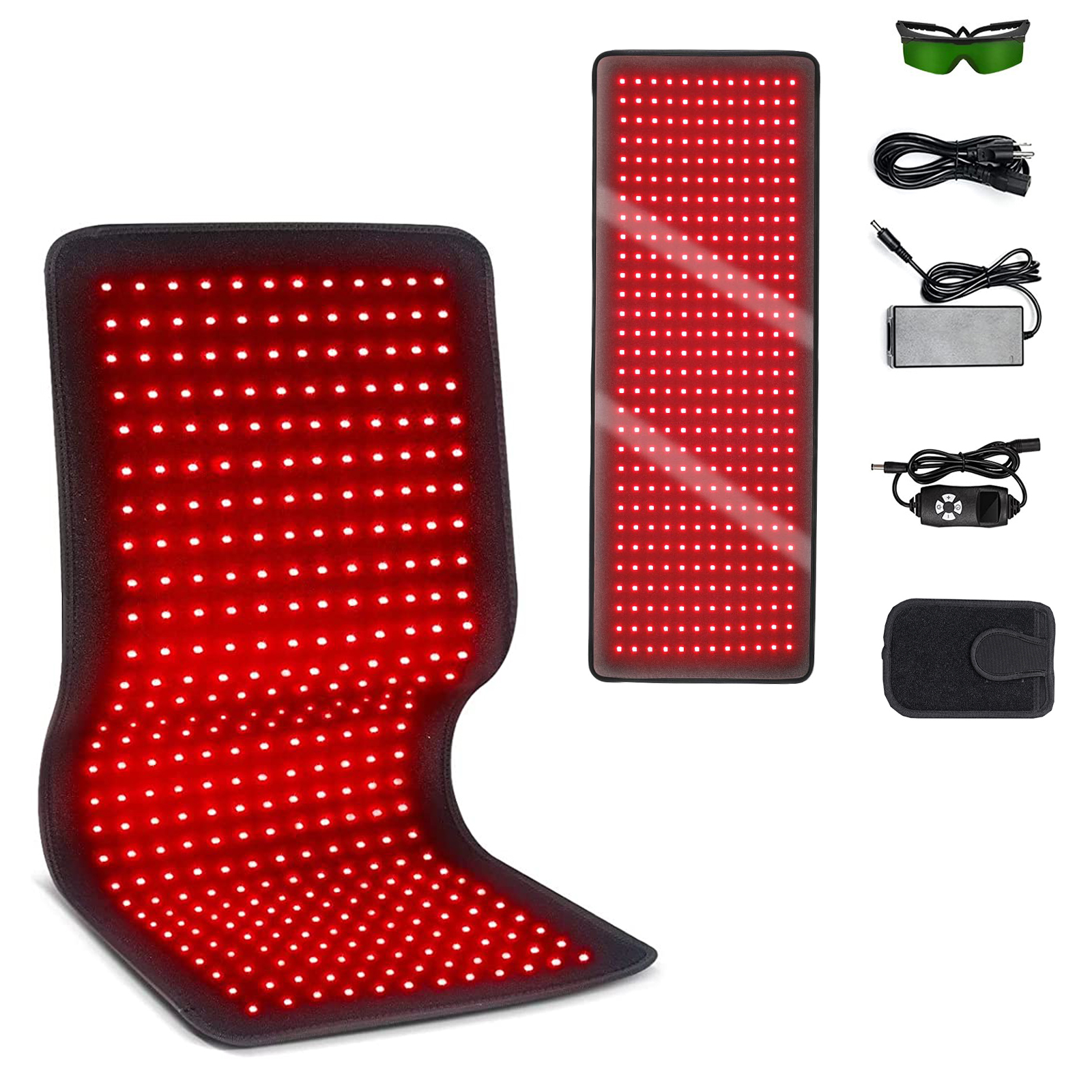 Red & Infrared Therapy Belt, Wearable Heating Pad for Face, Body, and Muscle Relief
