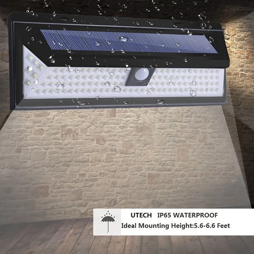 118 LED Ultra-Bright Solar Wall Light | 4400mAh Motion Sensor Security Lamp for Outdoor Decoration