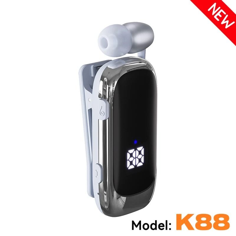 Wireless Business Earphones with LED Display and Noise Cancellation