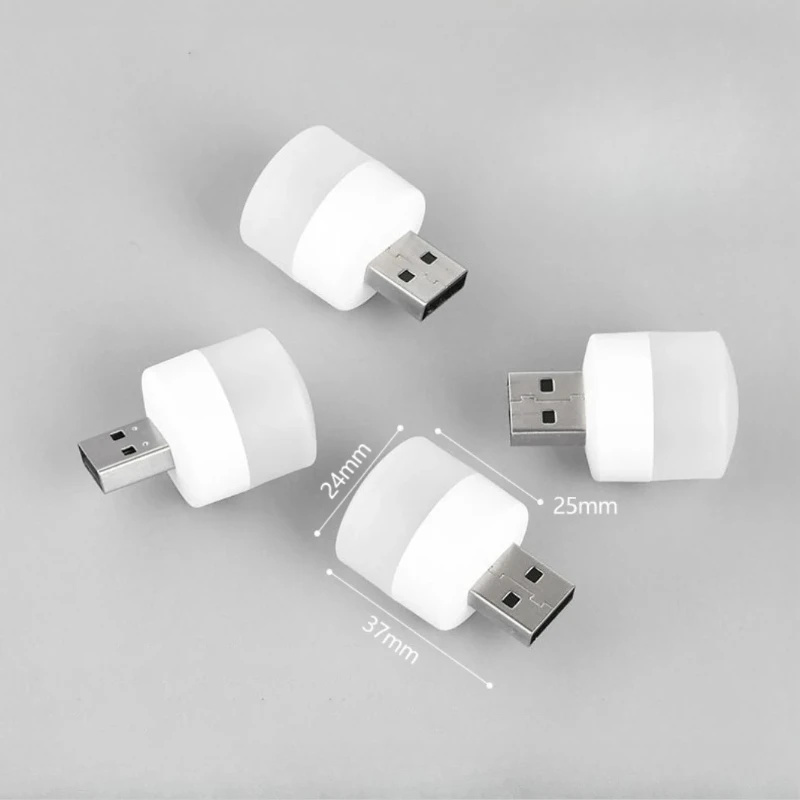 LED Mini USB Night Light Warm White Eye Protection Book Reading Lamp USB Plug Computer Mobile Power Charger