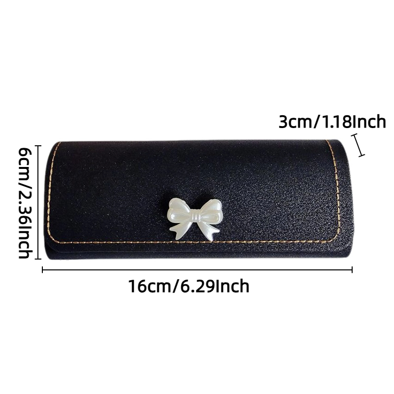 Cute Bow Myopia Glasses Case Fashionable Portable & Anti Drop Storage for Students