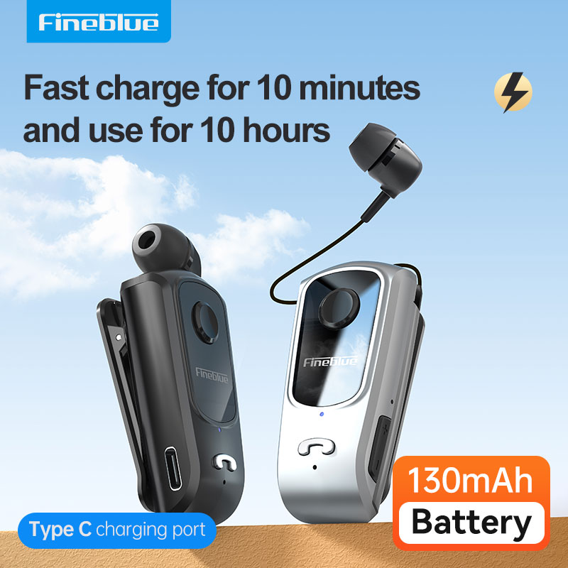 Retractable Wireless Earbuds, Finable F920 Mini Bluetooth Headset with Call Alerts for Hands-Free Sport & Gamer Use