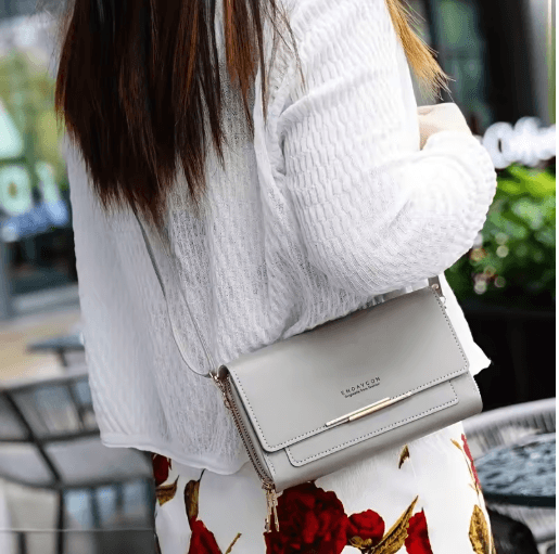 Fashionable RFID Crossbody Bag – Mobile Phone Bag, Card Wallet & Coin Purse in One