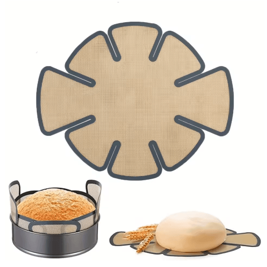 Reusable Silicone Bread Pan Liner Non Stick Baking Mat with Safety Edge and Handle