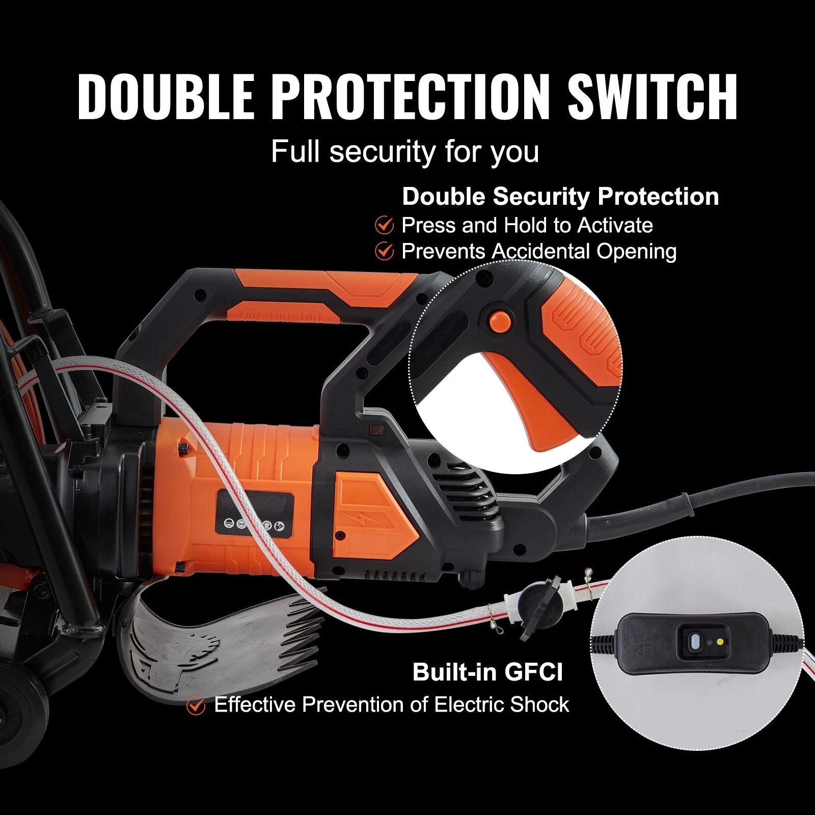 Electric Concrete Wet/Dry Saw Cutter with Water Pump & Blade