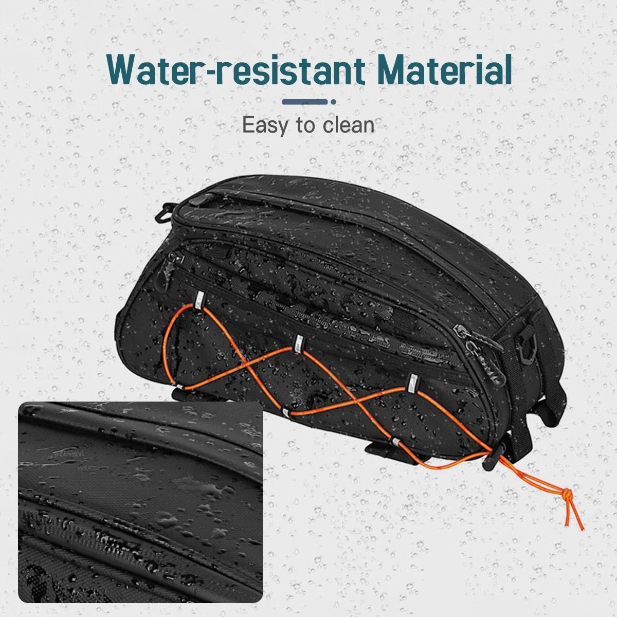 3 in 1 Waterproof Bike Rack Trunk Bag Rear Seat Cooler Bag With Side Hanging Bags
