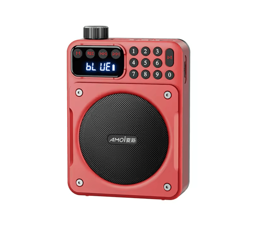 Mini Digital FM Radio Speaker with Bluetooth 5.3 USB TF Card Slot and Voice Amplifier