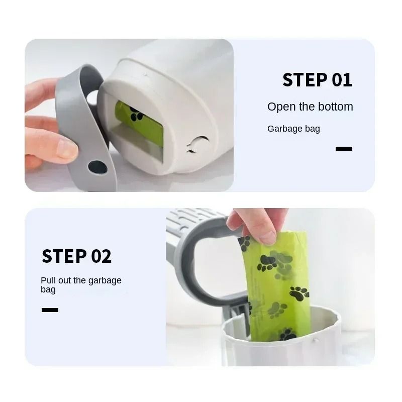 Cat Litter Scoop with Refill Bags Self Cleaning Litter Shovel Pet Waste Scooper