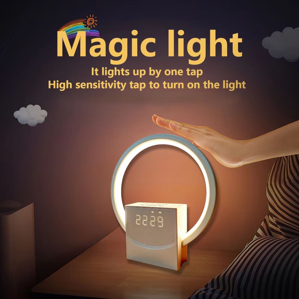 Sunrise Simulation Alarm Clock with Bluetooth Speaker, White Noise, LED Night Light for Bedroom and Home Office