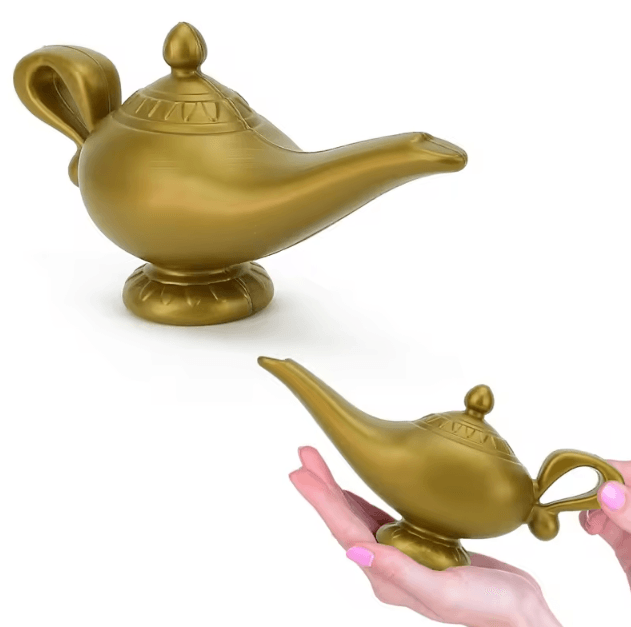 Vintage Aladdin Genie Lamp Prop Magical Arabian Decor for Cosplay & Parties