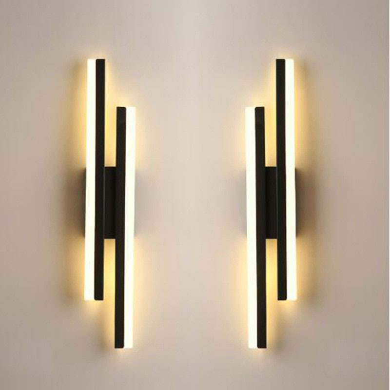 LED Copper Line Pipe Wall Sconce Lamp for Bedroom & Living Room