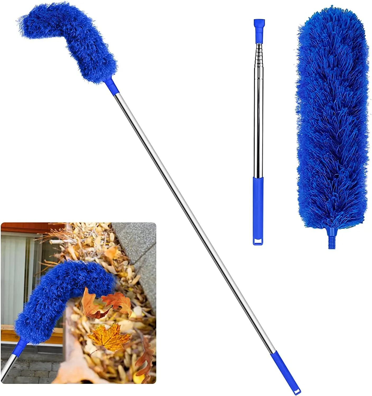Gutter & Roof Cleaning Brush with Telescopic Rod