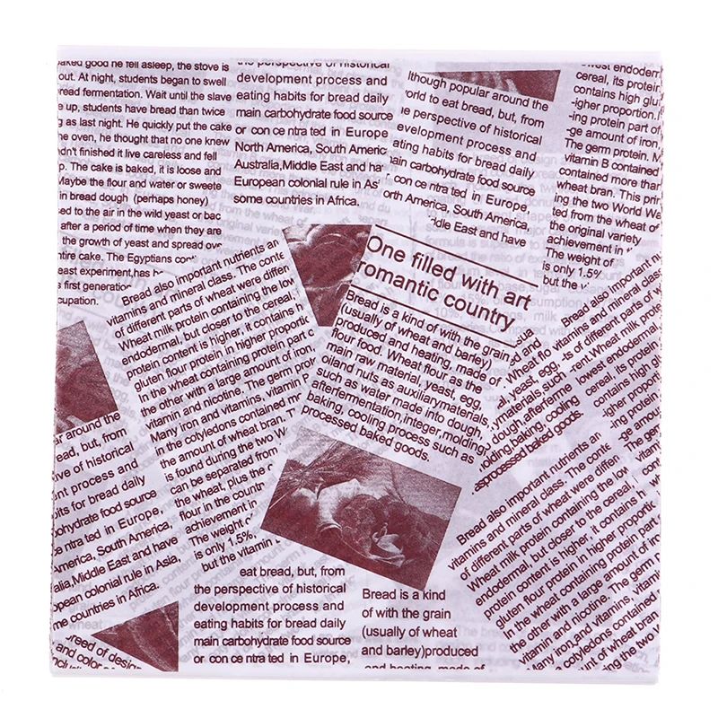 Food-Grade Oil Proof Paper Sheets (50pcs) – Bento Cake Box Liners & Burger Wrapping Paper, Greaseproof Baking Paper