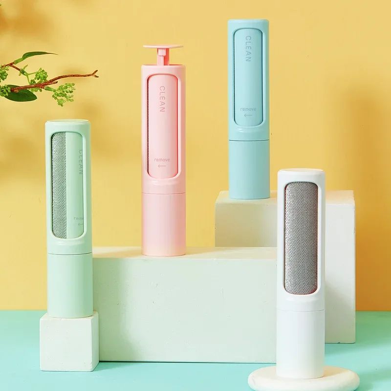 Reusable Pet Hair Remover Brush & Self-Cleaning Lint Roller for Clothes and Furniture