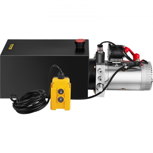 Hydraulic Power Unit, DC Single Acting Hydraulic Pump with Steel Reservoir & Connector for Dump Trailer Car Lifting