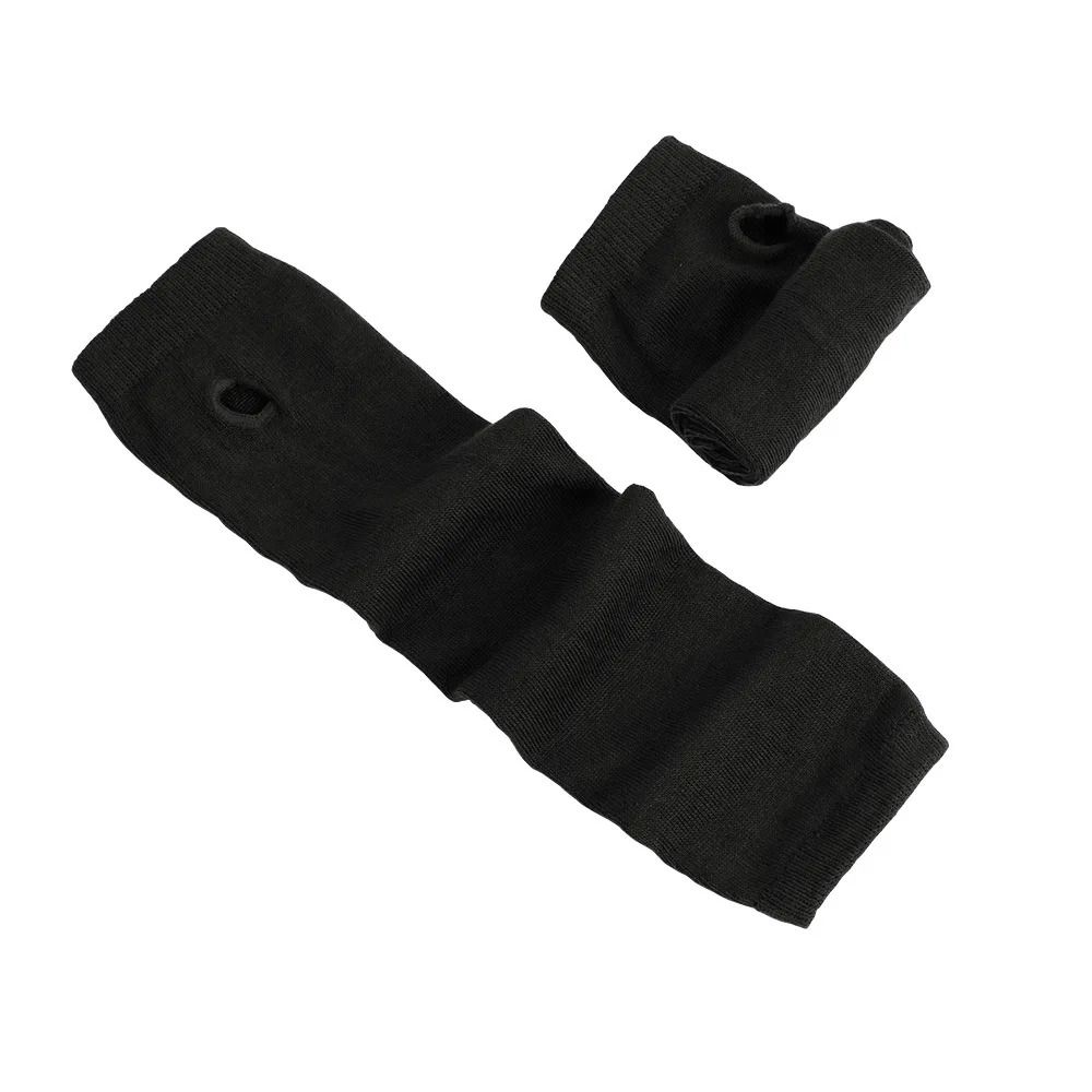 Winter Knit Fingerless Elbow Gloves Unisex – Hip-Hop Stripe Arm Warmers