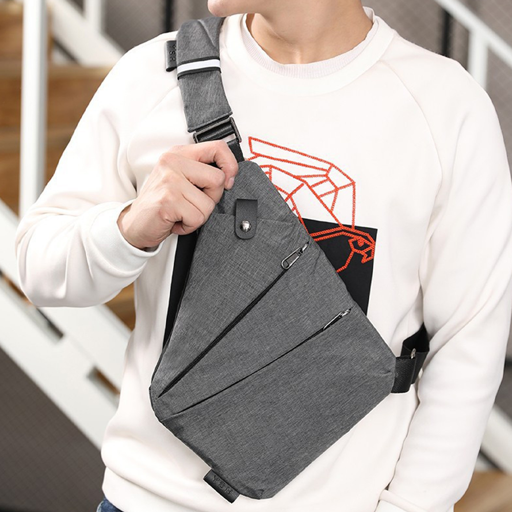 Lightweight Crossbody Pocket Bag | Personal Pocket Bag with Extended Storage | Waterproof Adjustable Strap Sling Bag