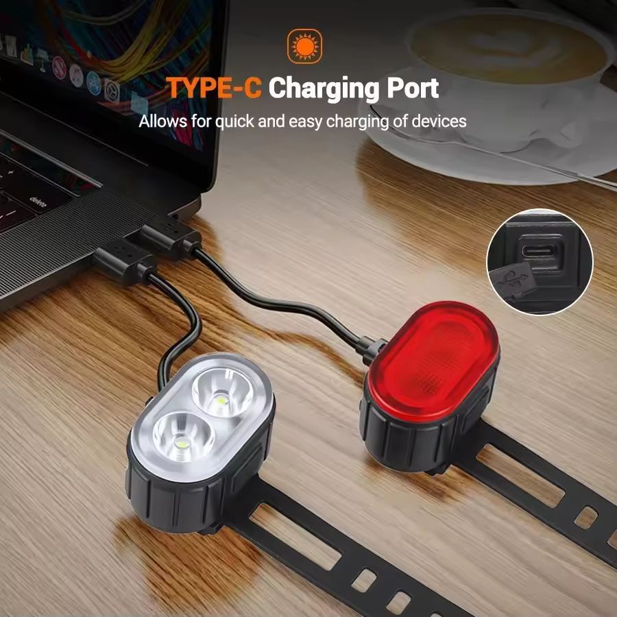 All-Round CycleGuard USB-C Rechargeable Front & Rear Bike Light Set