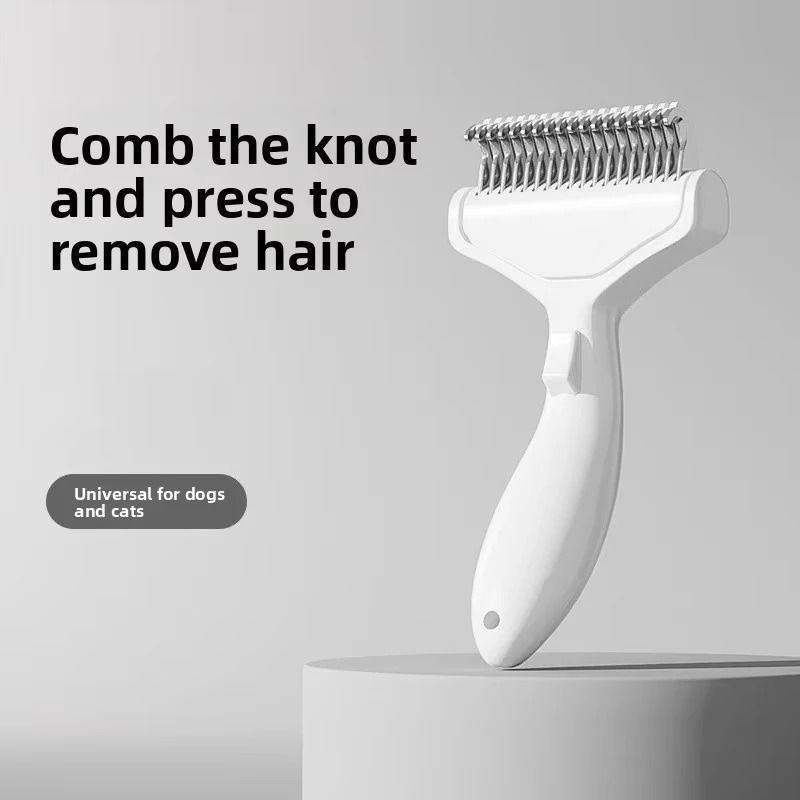 Stainless Steel Pet Dematting Comb – Professional Dog Hair Removal Brush – High-Yield Grooming & Deshedding Tool