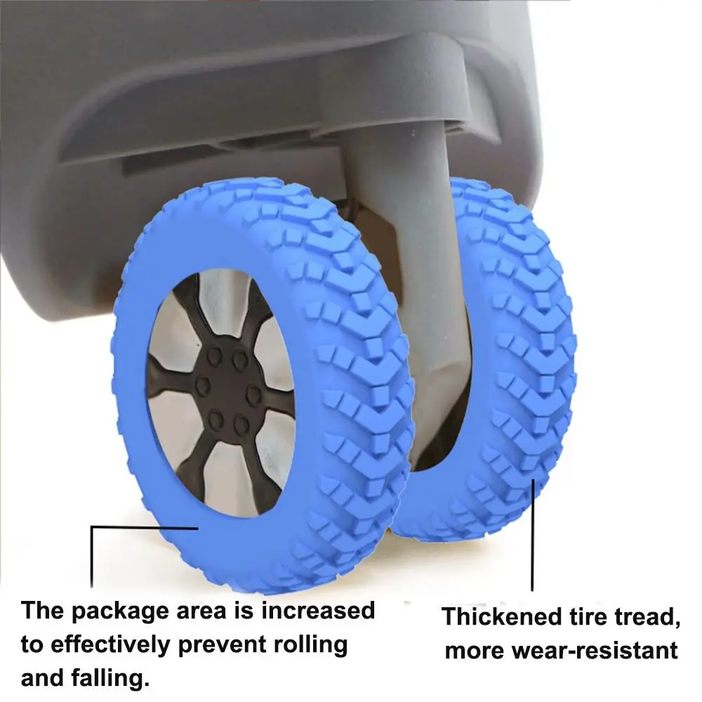 Silicone Suitcase Wheels Protection, Travel Luggage Caster Shoes Cover