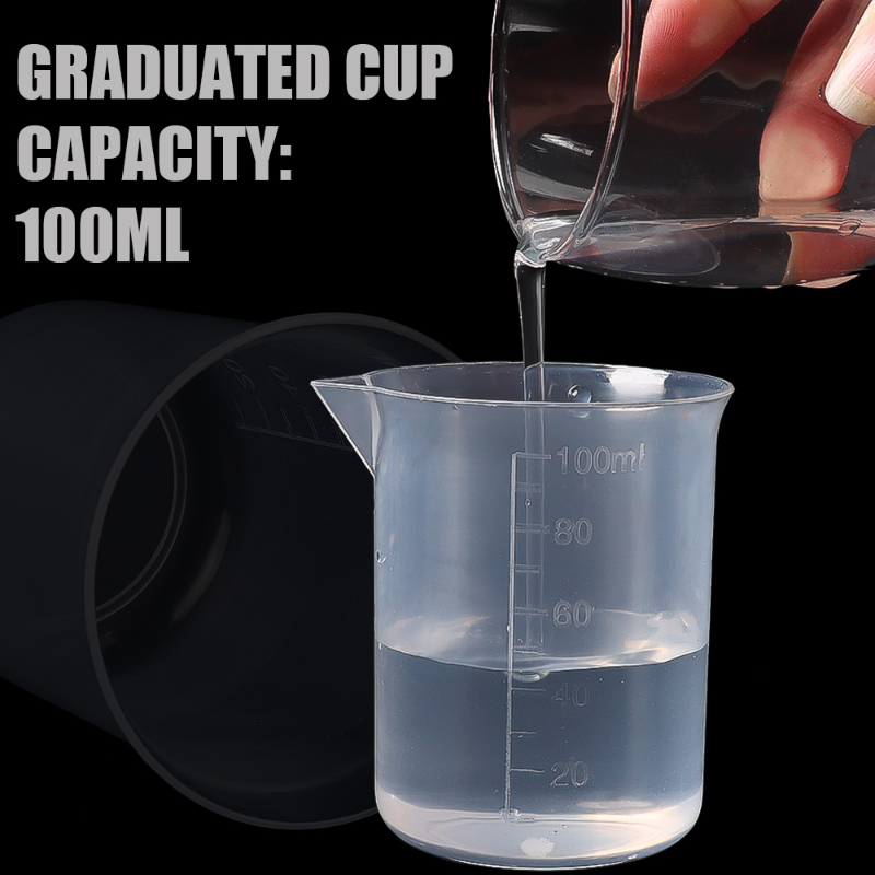 Plastic Lab Beaker, Graduated Mug Beaker Measuring Cup, Laboratory Volumetric Measuring Cups, Kitchen Tools