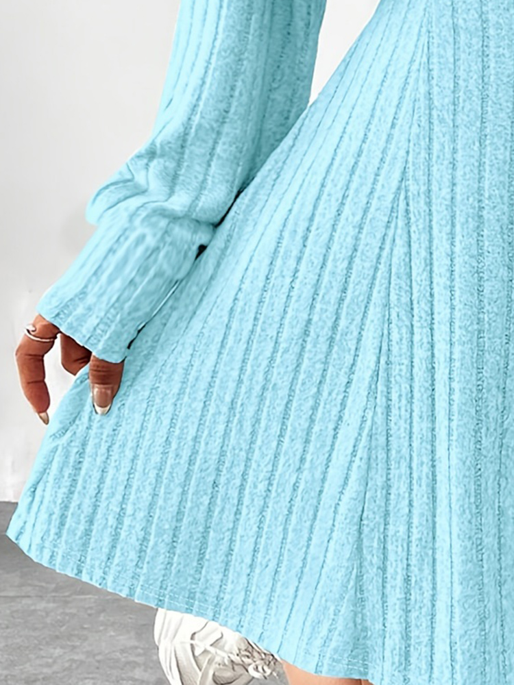 Women's Ribbed Knitted Vest Dress, Short Sleeve Top, Slim Fit Two-Piece Set for Fall and Winter