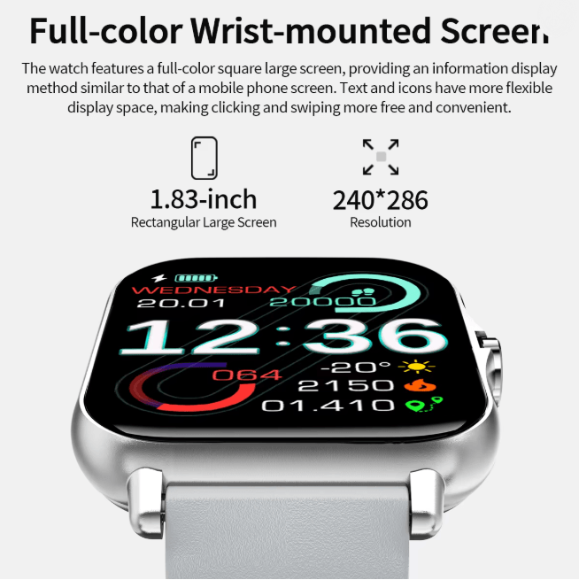 ActiveConnect Smart Watch with BT Call and Health Sleep Monitoring