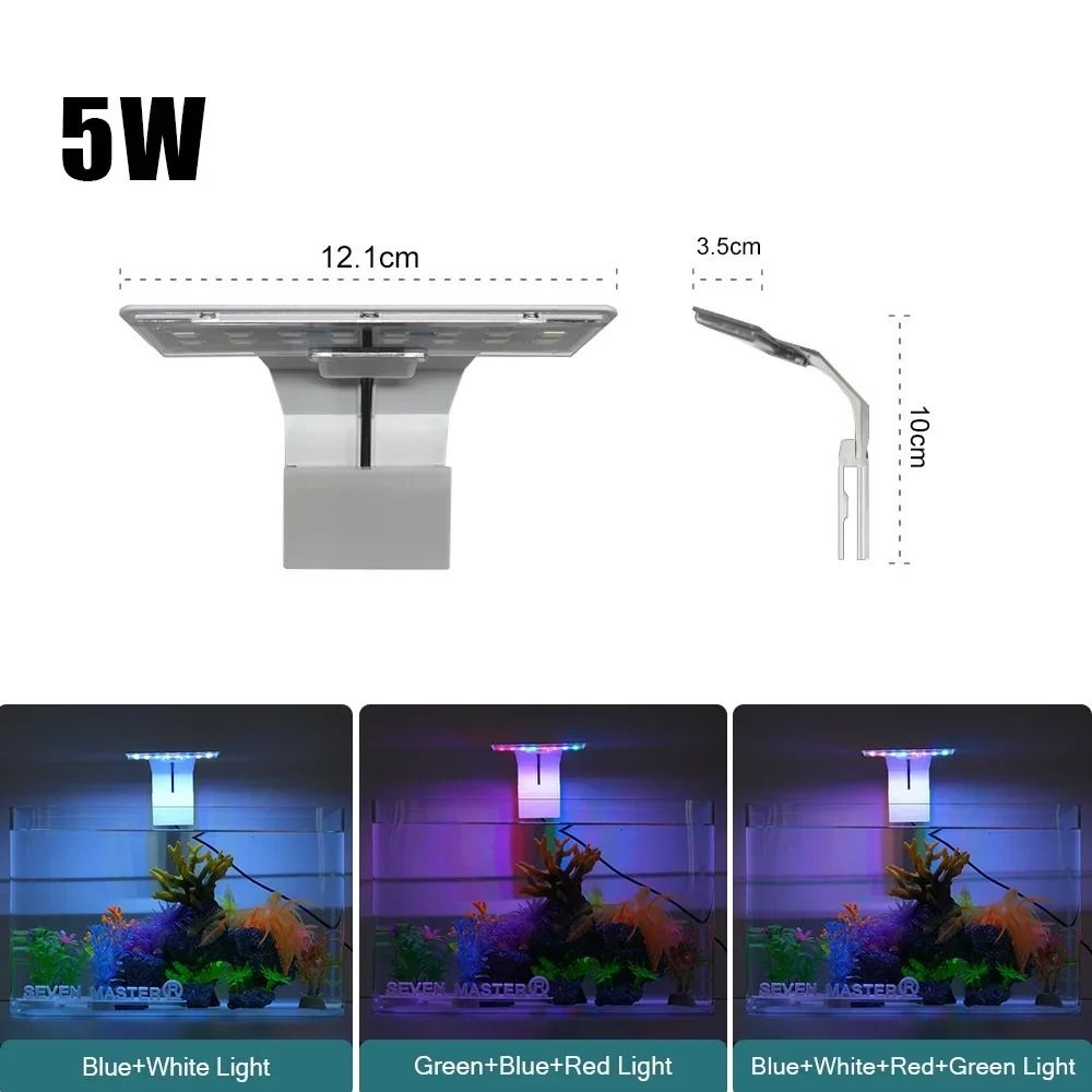 Super Slim LED Aquarium Light with Clip-On Design