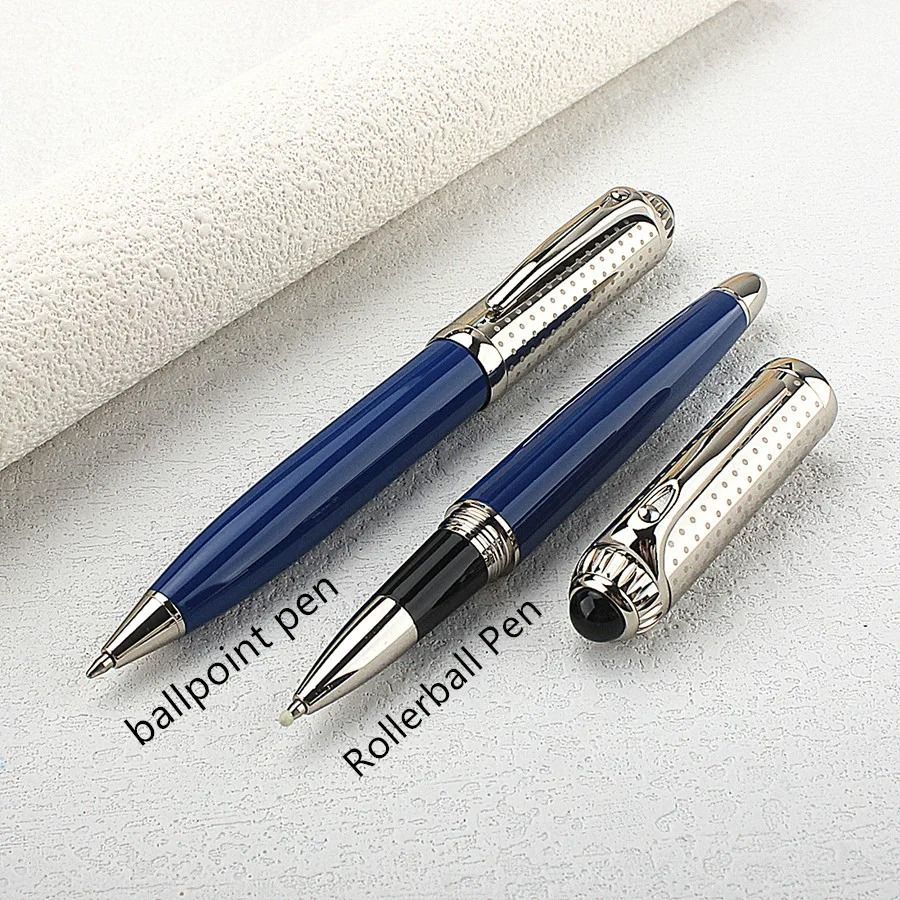 ExecutivePro Luxury Rollerball Pen Metal Business Writing Pen Blue Ink Office Gift Pen