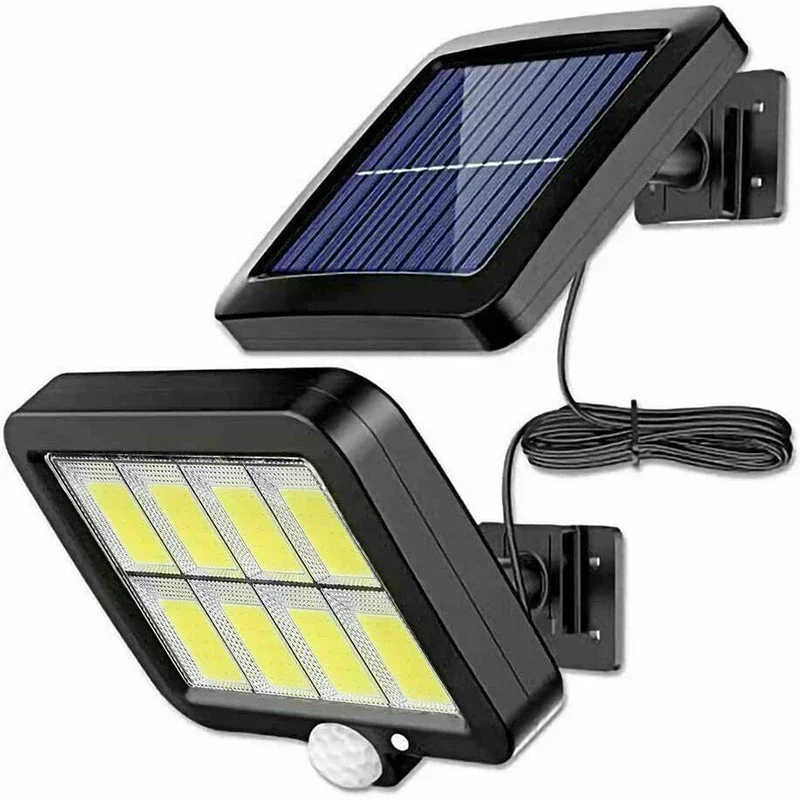 Solar Powered Motion Garden Lights, Waterproof Solar Lamp with Intelligent Modes
