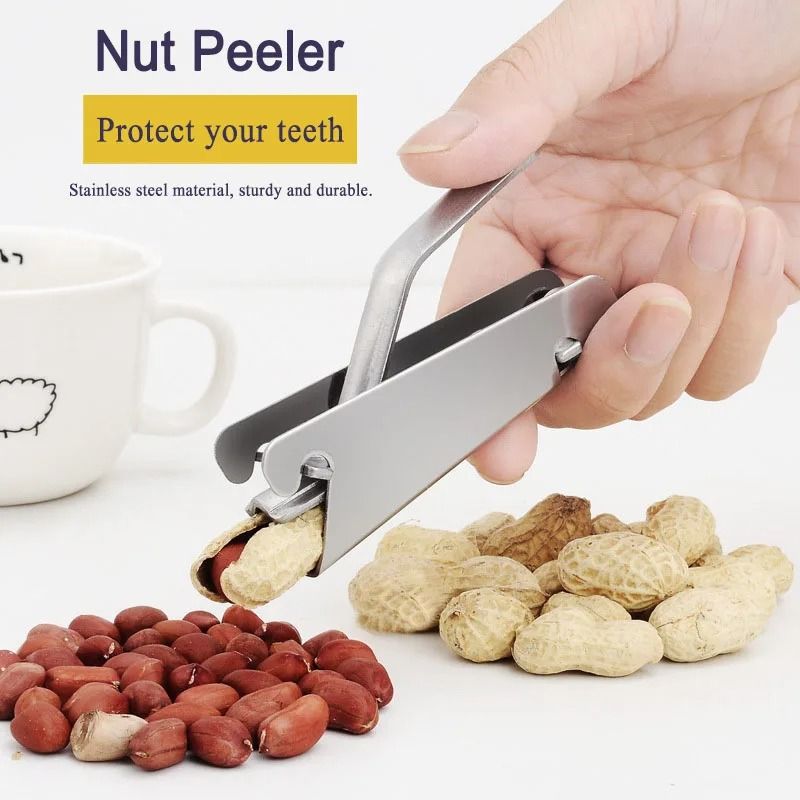Stainless Steel Sheller Nuts Crackers Opener Pistachio Walnut Plier Clamp Peel Watermelon Melon Seeds Kitchen Tools Acce