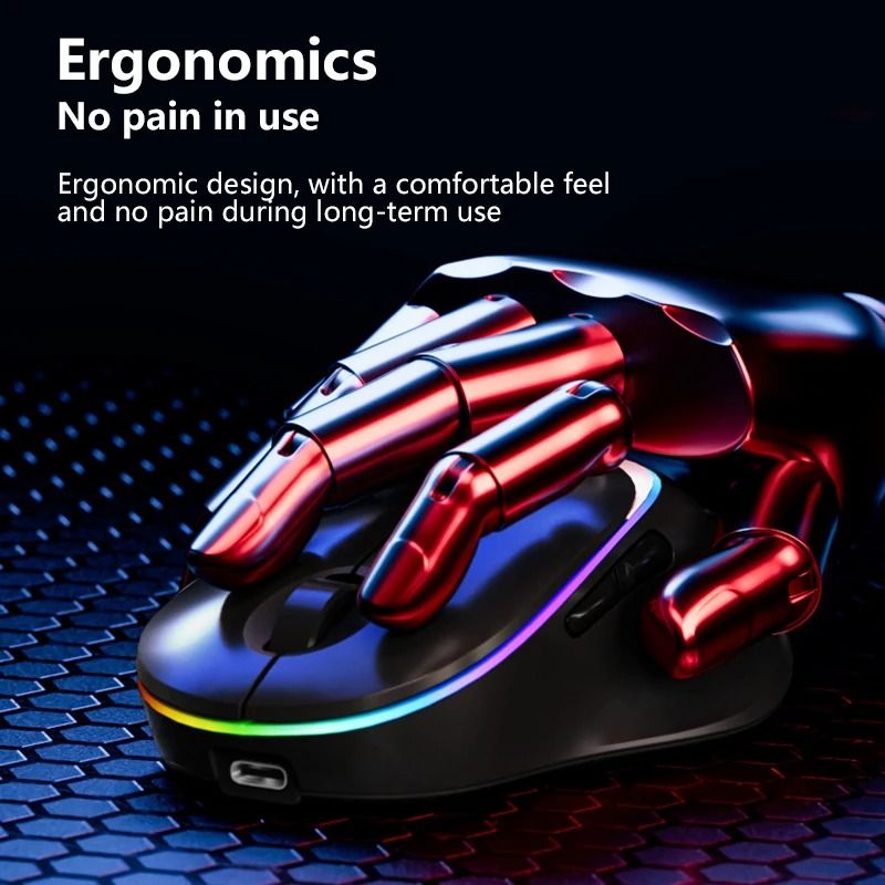 Triple-Channel Light-Emitting Wireless Mouse