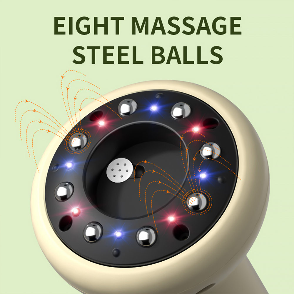 Handheld Electric Abdominal Massager, Hot Compress Therapy, Adjustable Guasha Cupping, Arm and Leg Massage