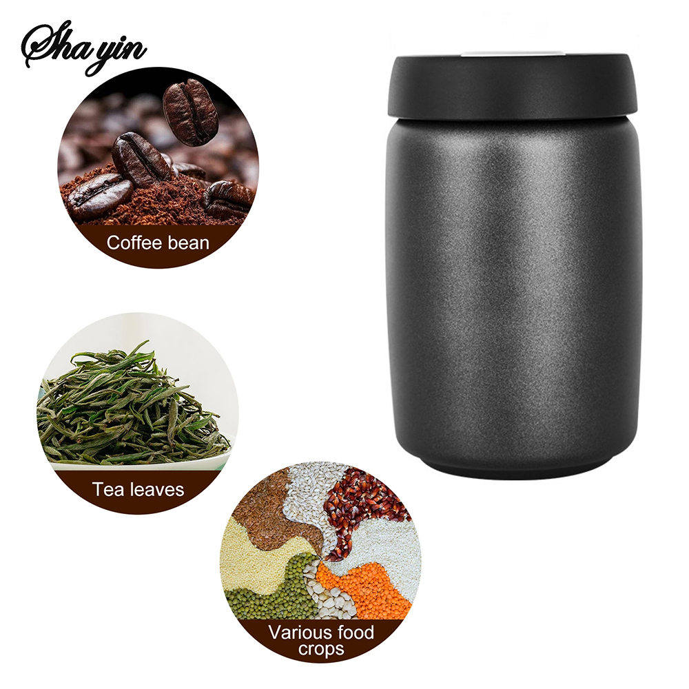 Coffee Vacuum Canister Stainless Steel Storage Container for Freshness