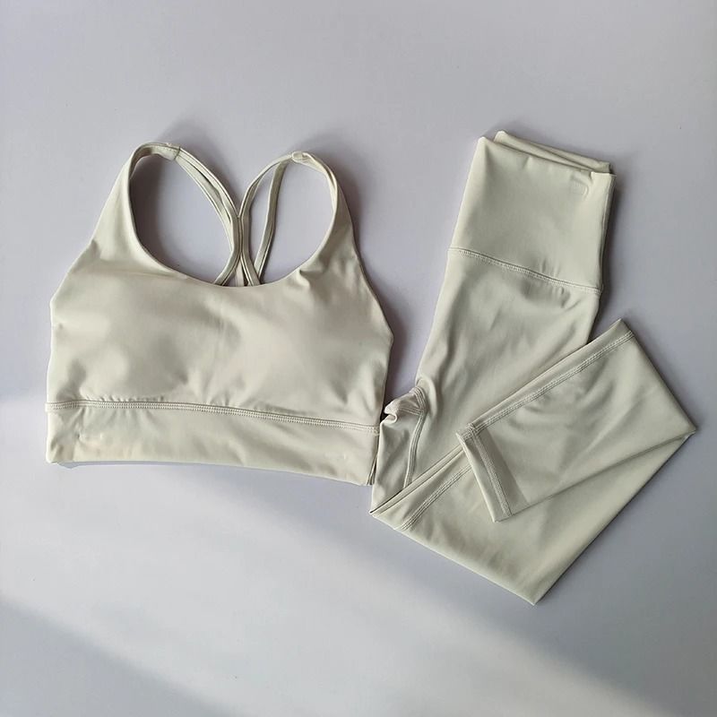 Women High Waist Slimming Yoga Suit Bra Leggings Tank Top Set