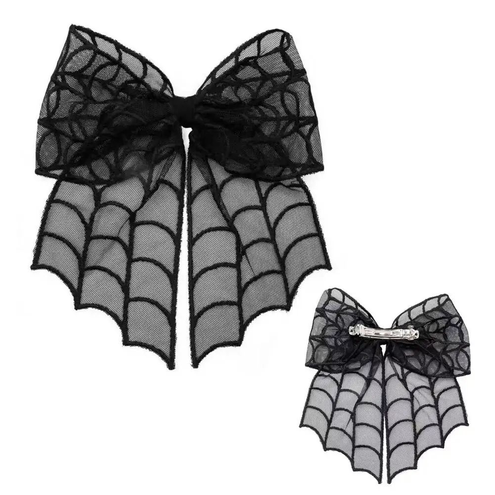 Halloween Spider Web Bow Hair Clips