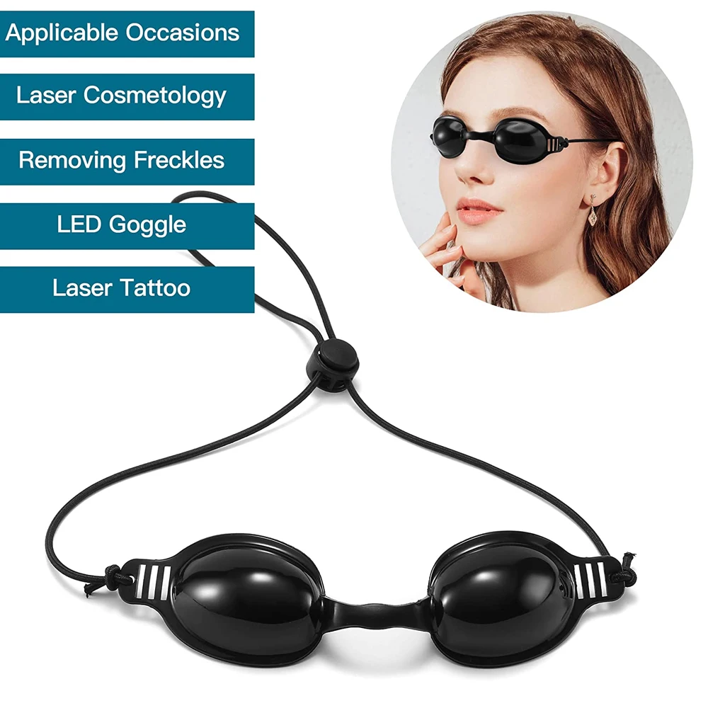 Adjustable Eyepatch Glasses with Full Shading Protection for Laser Light, Tattoo & Beauty Clinics