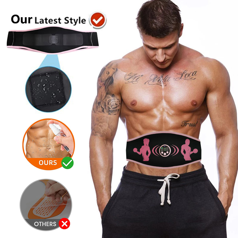 Electric Weight Loss Fitness Body Slimming Massager, Smart EMS Wireless Abs Muscle Stimulator, Abdominal Training Belts