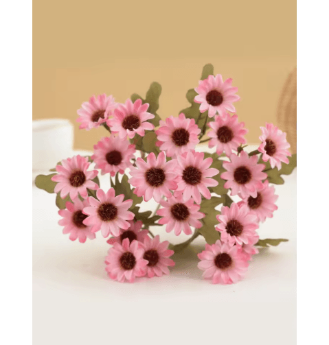 AutumnBloom 21-Head Silk Daisy Bouquet – Artificial Floral Decor for Home & Wedding