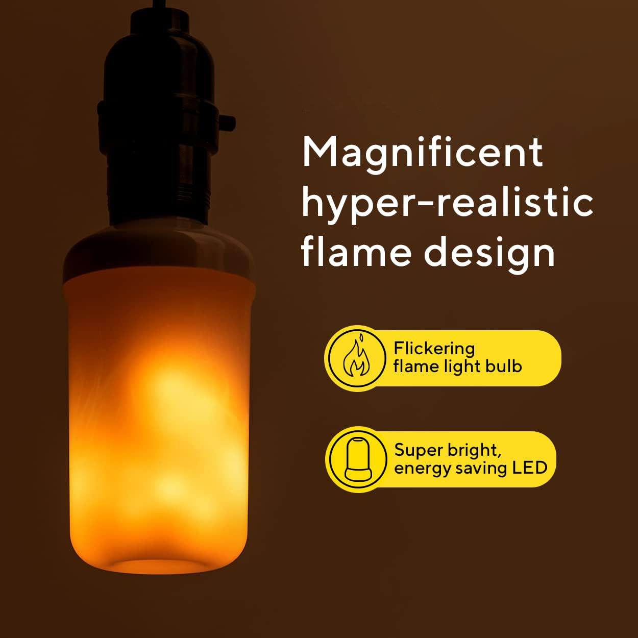 LED Flame Effect Light Bulb