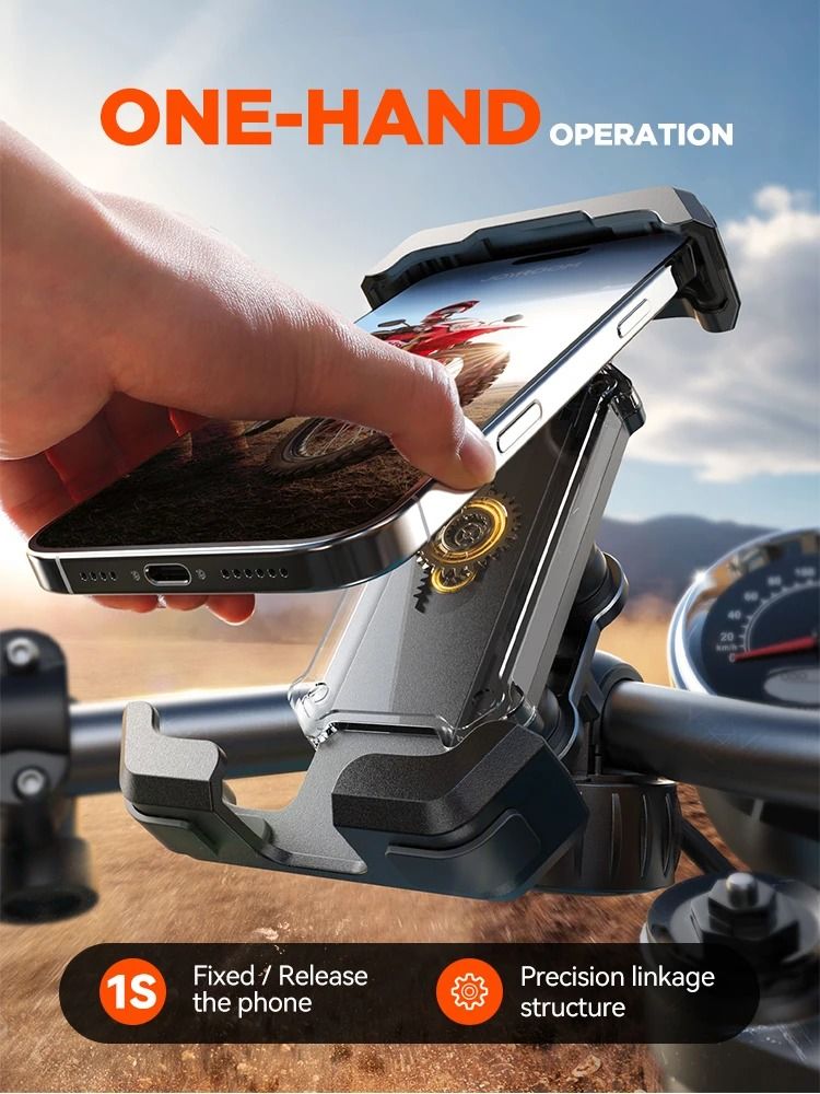 Anti-Shake Bike Phone Holder – Quick-Install Mount with Vibration Dampener