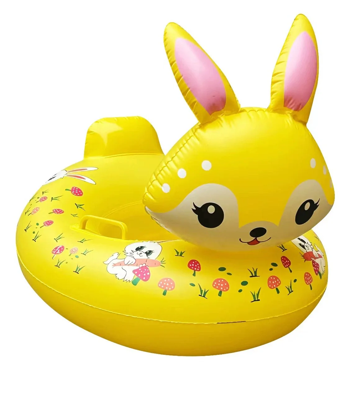 Kids Inflatable Rabbit Swim Ring Seat with Handles Safe inflatable pool float for Toddlers & Kids