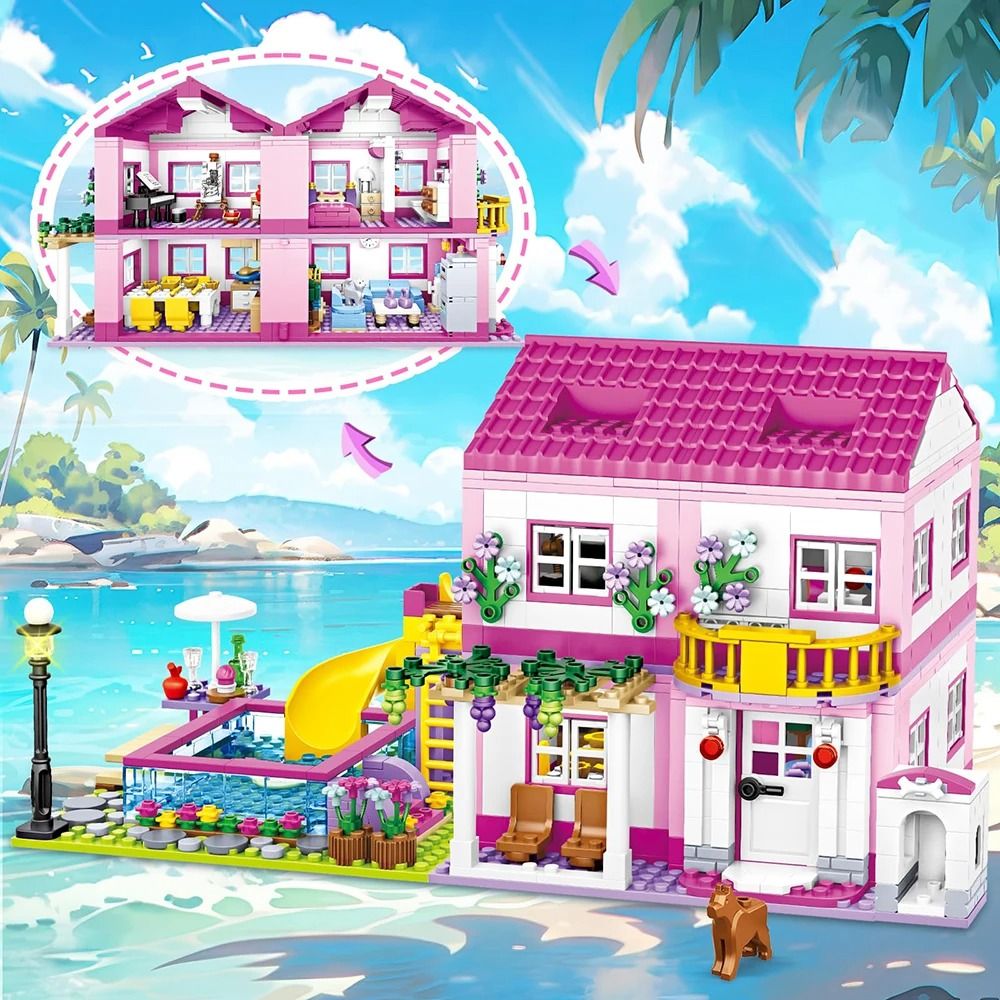 Friends Summer Holiday Villa – City Street View Castle Model – High-Yield Creative Interaction Hub