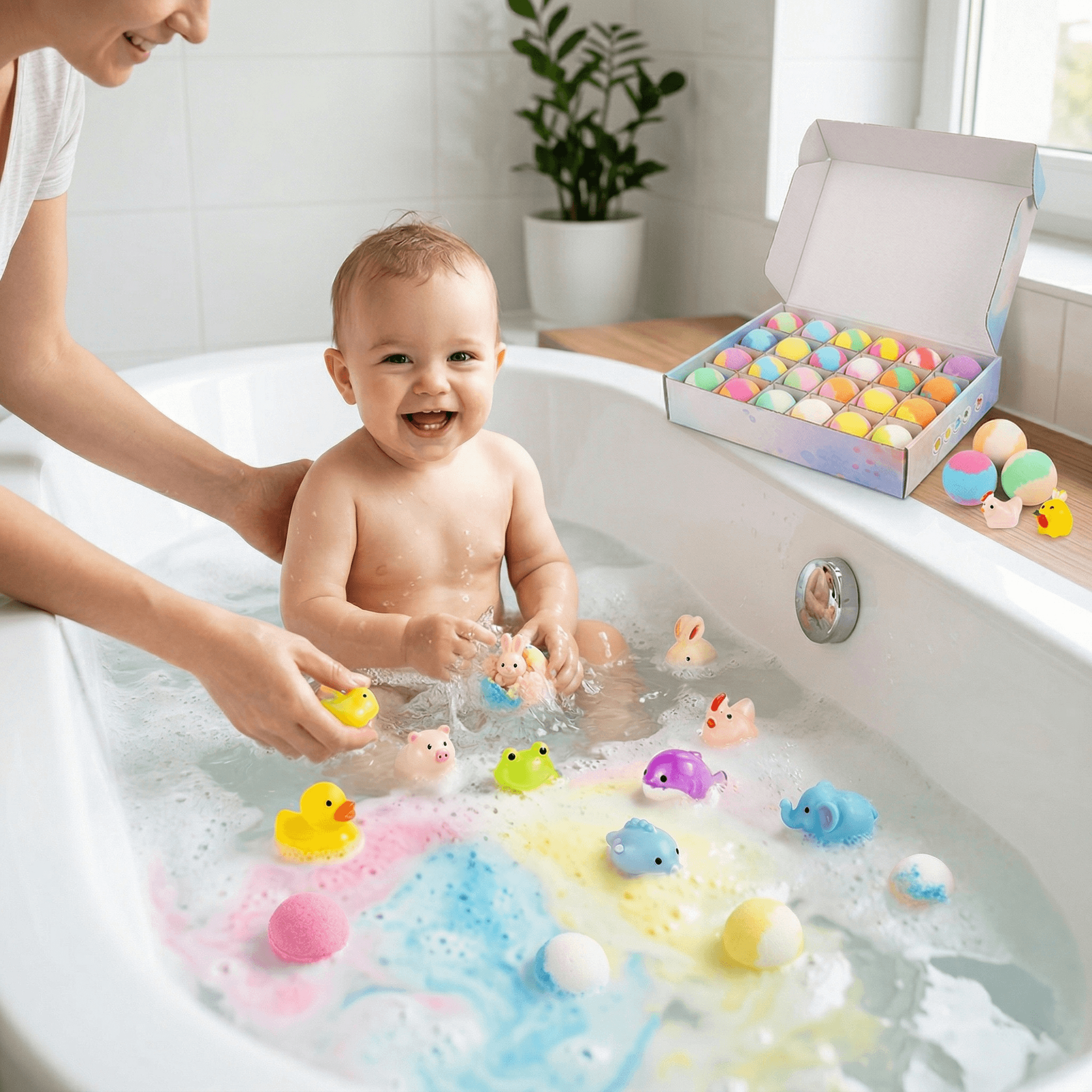 Bath Bombs for Kids with Surprise Inside Natural Organic Kids Bubble Bath Fizzy for Boys and Girls with Fun Bath Toys