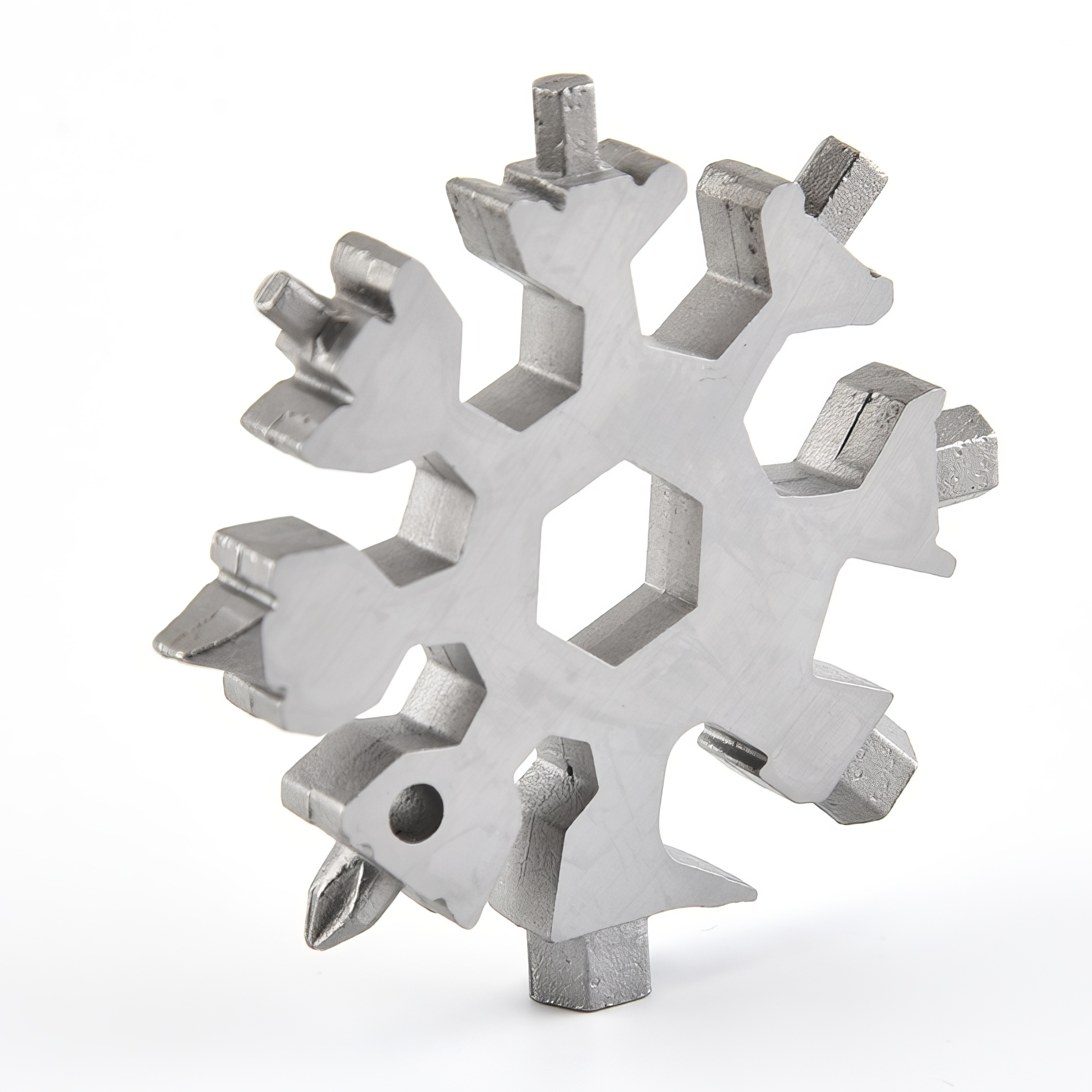 Stainless Steel Snowflake Multifunctional Tool with Bottle Opener Screwdriver Wrench