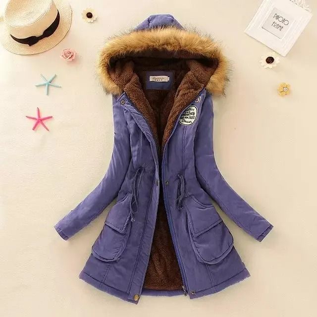 Womens Cotton Padded Hooded Winter Jacket