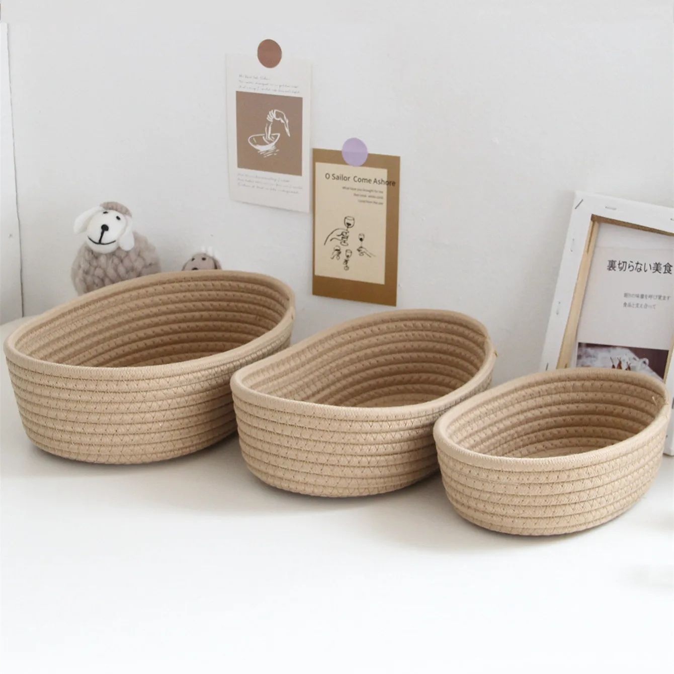 Woven Multifunctional Storage Basket Organizer